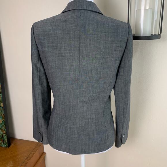 Kasper Size 8 Women's One Button Blazer Jacket Gray Career Work Minimalist - Picture 9 of 12